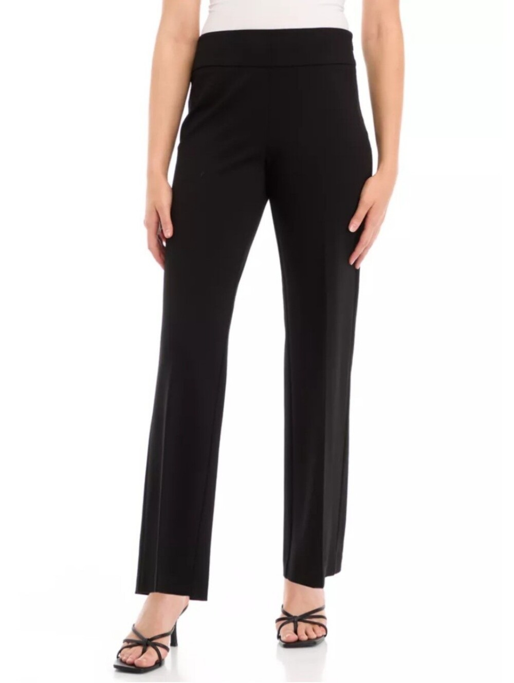 Philosophy By Republic Clothing Women's Black Pull-On Wide-Leg Dress Pants XL